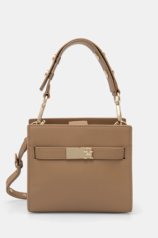 Tommy Hilfiger torebka nie mieści A4 beżowy AW0AW16896
