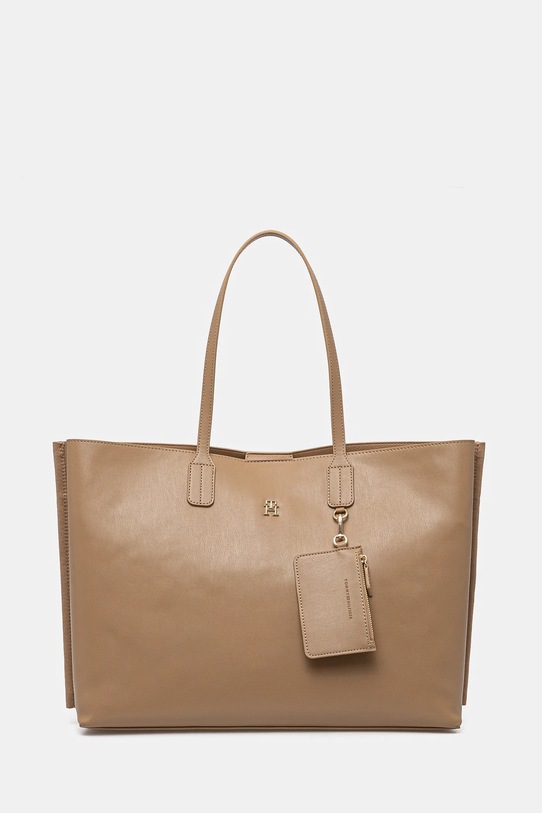 Tommy Hilfiger torebka mieści A4 beżowy AW0AW16904