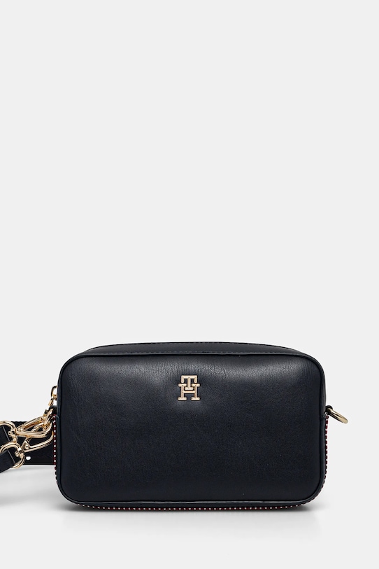 Τσάντα Tommy Hilfiger απομίμηση λείου δέρματος σκούρο μπλε AW0AW17332