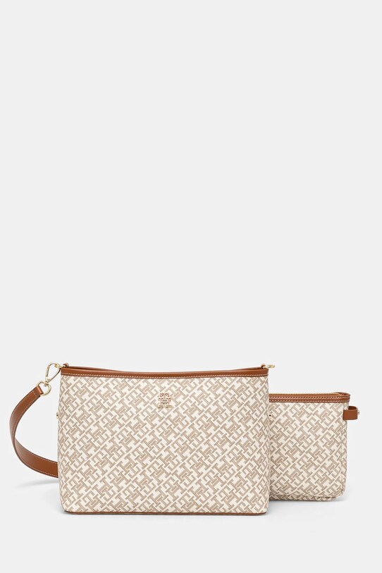 Tommy Hilfiger torebka nie mieści A4 beżowy AW0AW17342