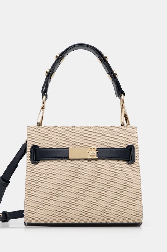 Tommy Hilfiger torebka nie mieści A4 beżowy AW0AW17381