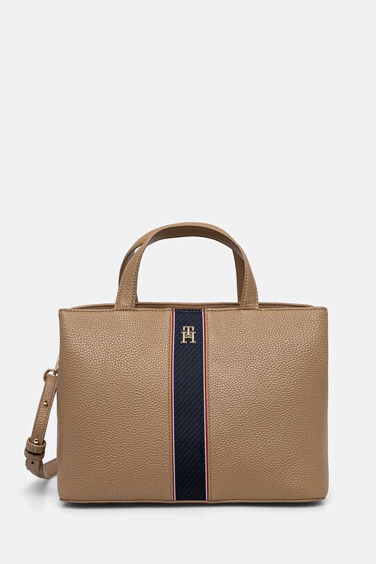 Kabelka Tommy Hilfiger nášivka béžová AW0AW16873