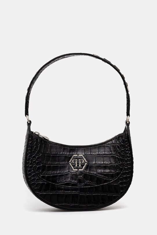 Philipp Plein borsa a mano in pelle pelle fiore nero SAEA.WBA2064.PLE010N