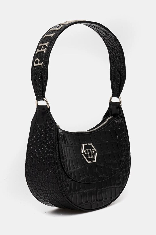 Philipp Plein borsa a mano in pelle SAEA.WBA2064.PLE010N nero SS25