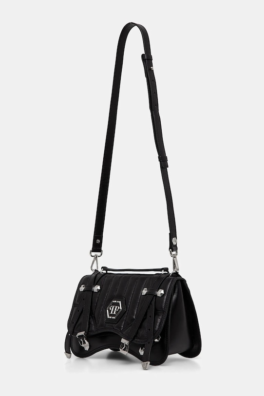 Philipp Plein torebka skórzana SAEA.WBA2067.PLE010N czarny SS25