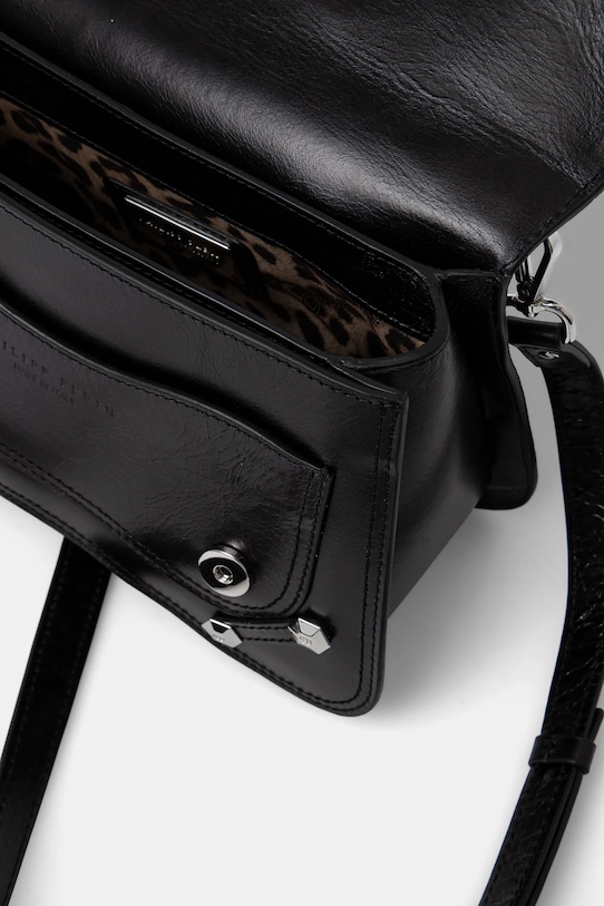 Philipp Plein torebka skórzana SAEA.WBA2067.PLE010N czarny