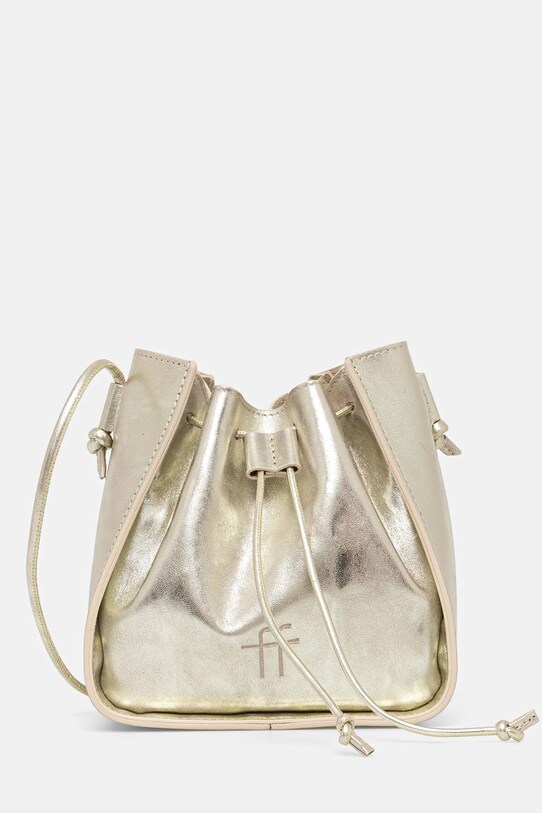 Forte Forte torebka skórzana nie mieści A4 złoty 13669.my.bag