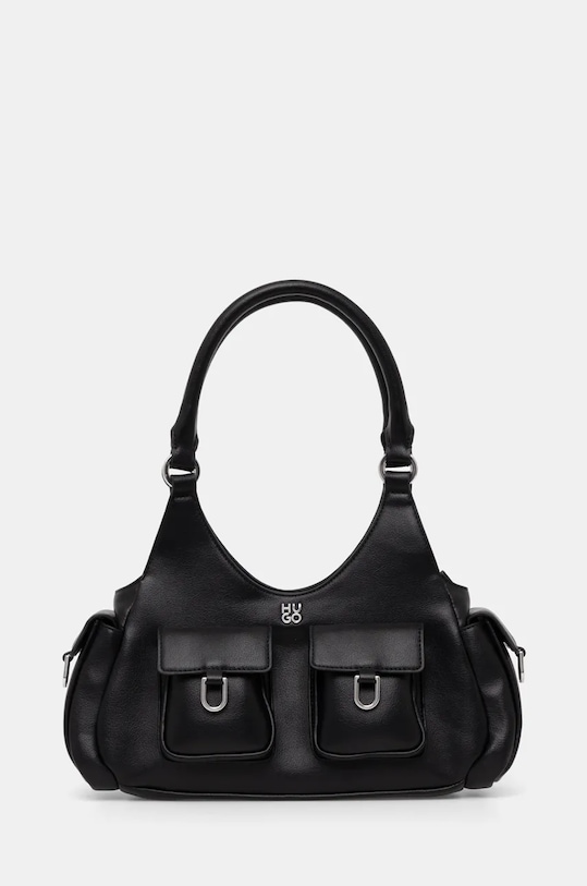 Kabelka HUGO jednofarebný čierna 50536067