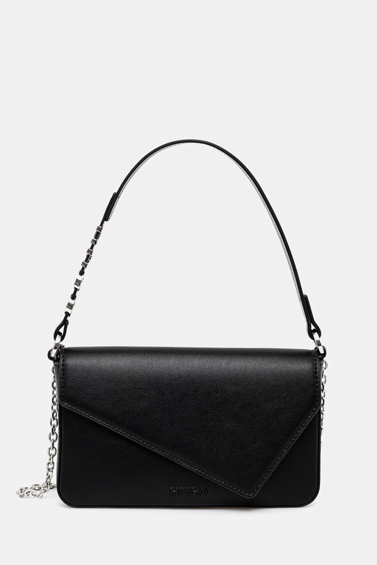 Torba HUGO imitacija zrnate kože crna 50537011