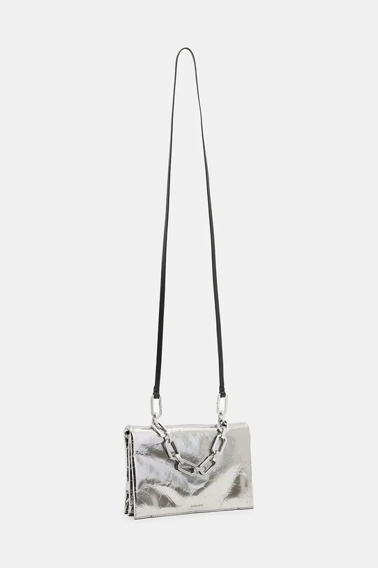 Kožené psaníčko AllSaints YUA W016XZ stříbrná SS25