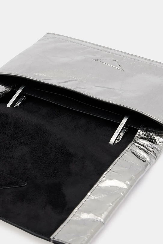 Kožené psaníčko AllSaints YUA stříbrná W016XZ