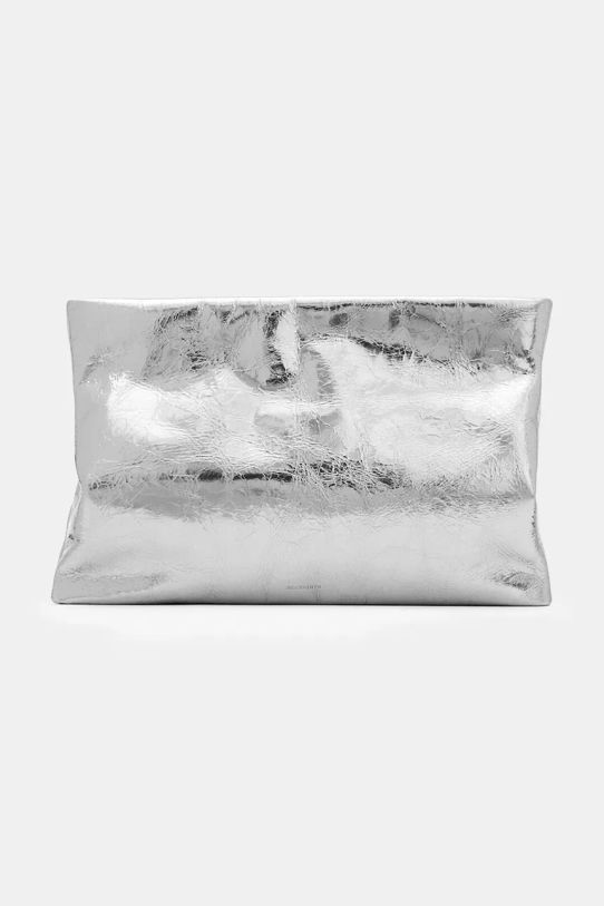 Kožená kabelka AllSaints BETTINA přírodní kůže stříbrná W019XZ