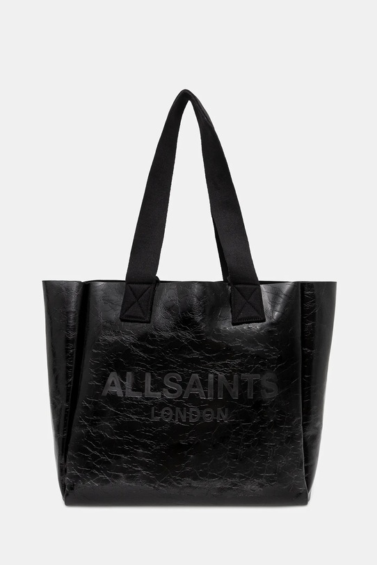 Шкіряна сумочка AllSaints IZZY SHINE лицьова шкіра чорний W055XB