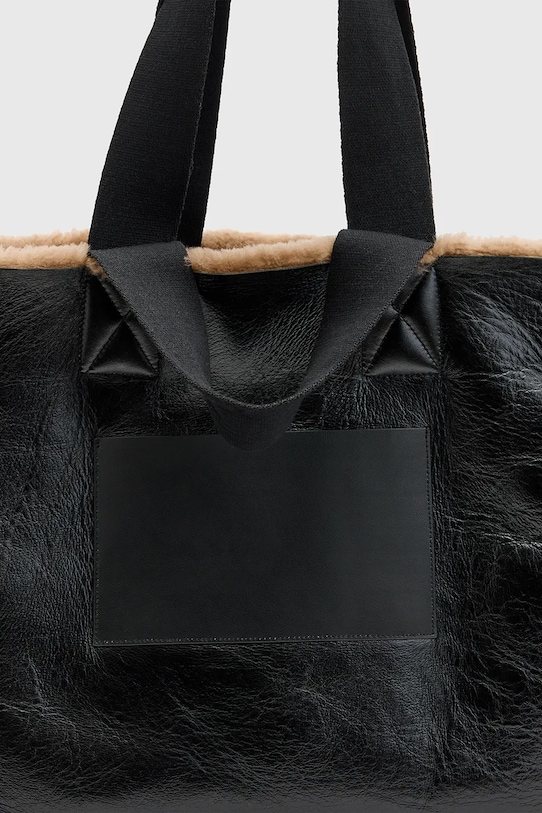Кожена чанта с две лица AllSaints IZZY SHEARLING W056XB