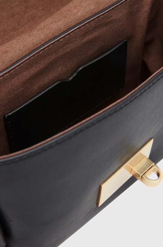Шкіряна сумочка AllSaints FRANKIE чорний W307XB