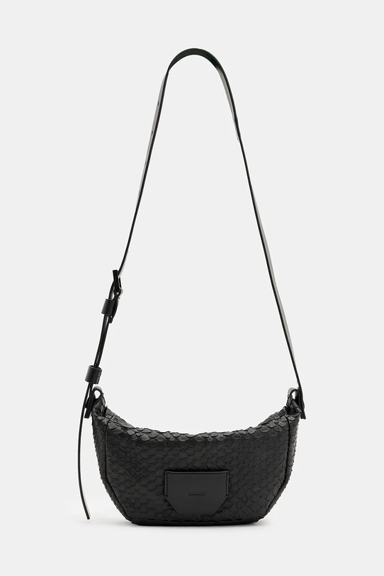 Kožna torba AllSaints MADEA SNAKE bez uzorka crna W384XB