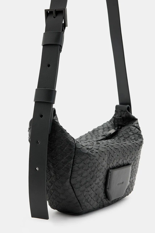 Kožna torba AllSaints MADEA SNAKE crna W384XB