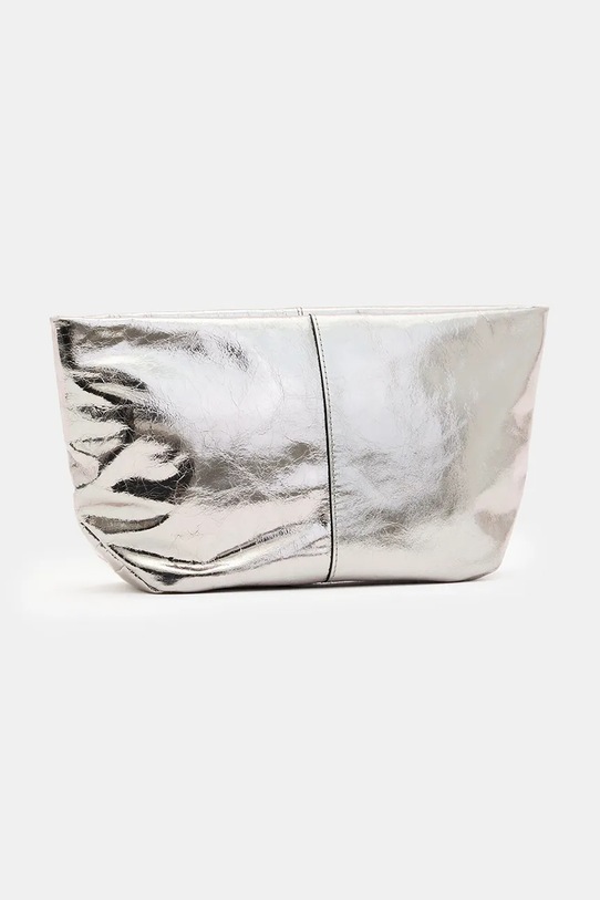 AllSaints bőr borítéktáska HEX W389XB ezüst SS25