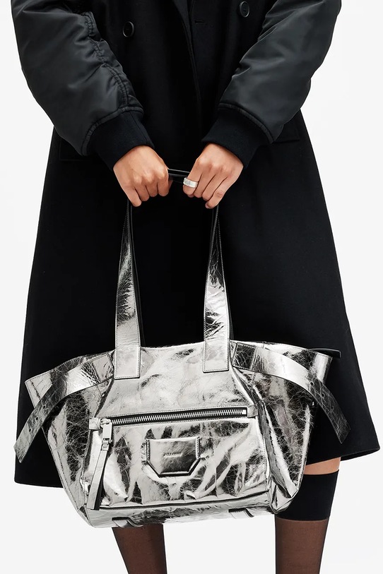 Kožená kabelka AllSaints PEREZ SHOULDER W392XB