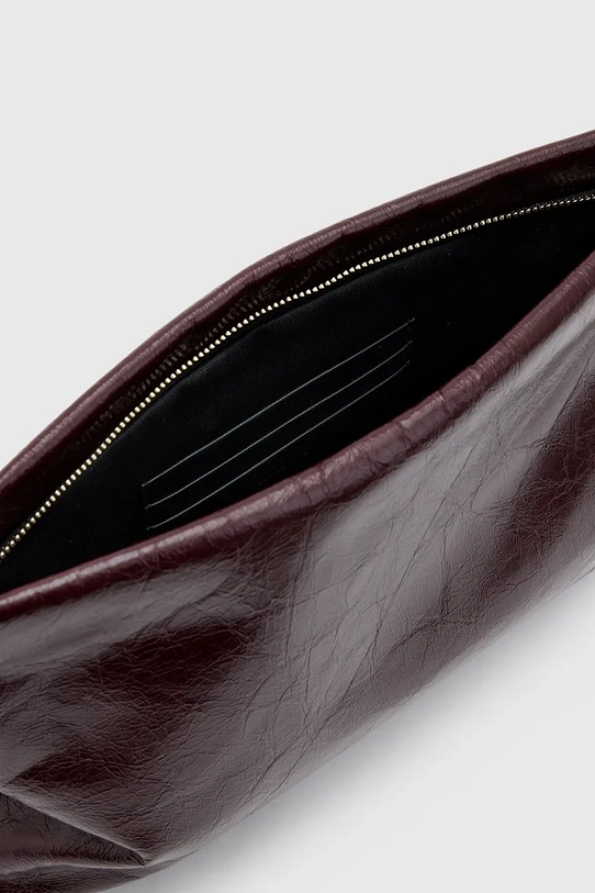 Kožna pismo torbica AllSaints BETTINA CLUTCH bordo W393XB