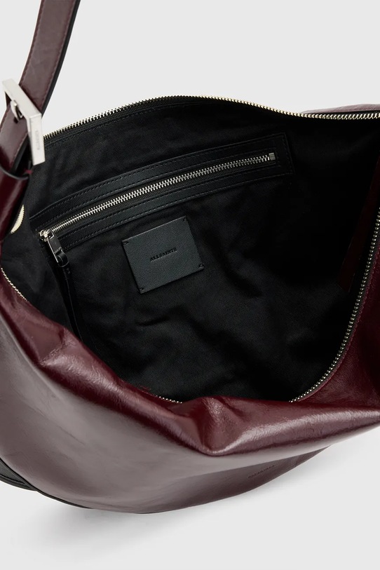 Шкіряна сумочка AllSaints HALF MOON бордо W394XB