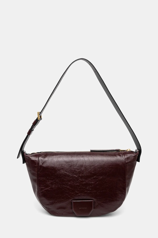 AllSaints poseta de piele MADEA SHOULDER uni burgundia W395XB