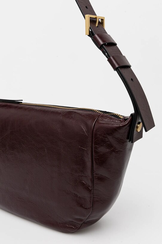 Accesorii AllSaints poseta de piele MADEA SHOULDER W395XB burgundia