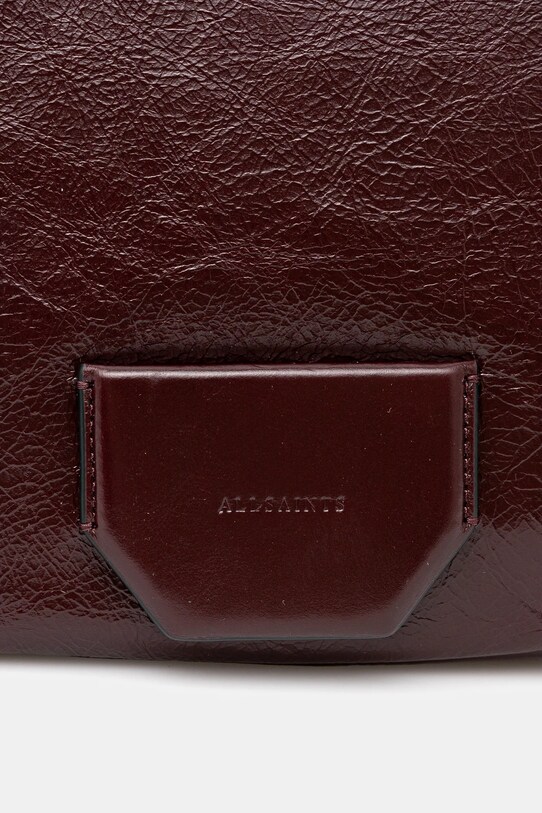 AllSaints poseta de piele MADEA SHOULDER burgundia W395XB