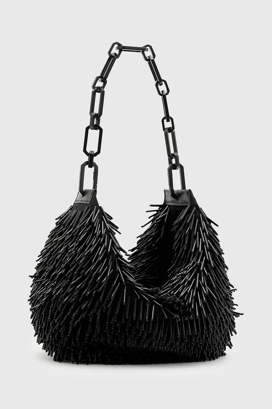 Torba AllSaints MADEA CHAIN W399XB crna SS25