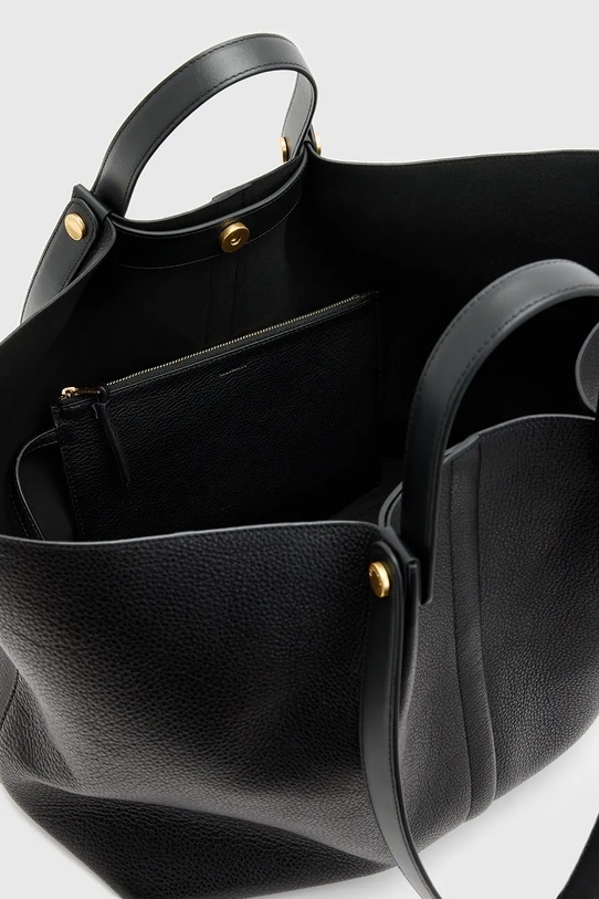 Kožená kabelka AllSaints ALLINGTON černá W452XB