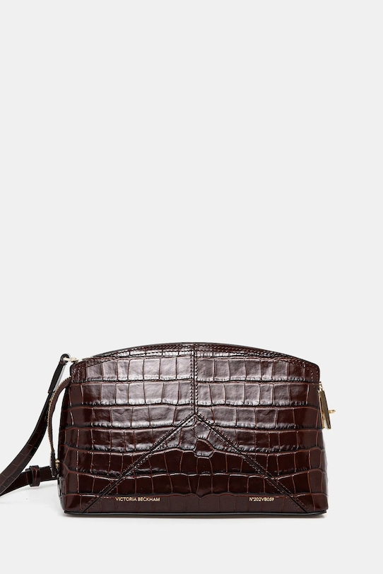 Kožená kabelka Victoria Beckham usňová koža hnedá B125AAC006203A