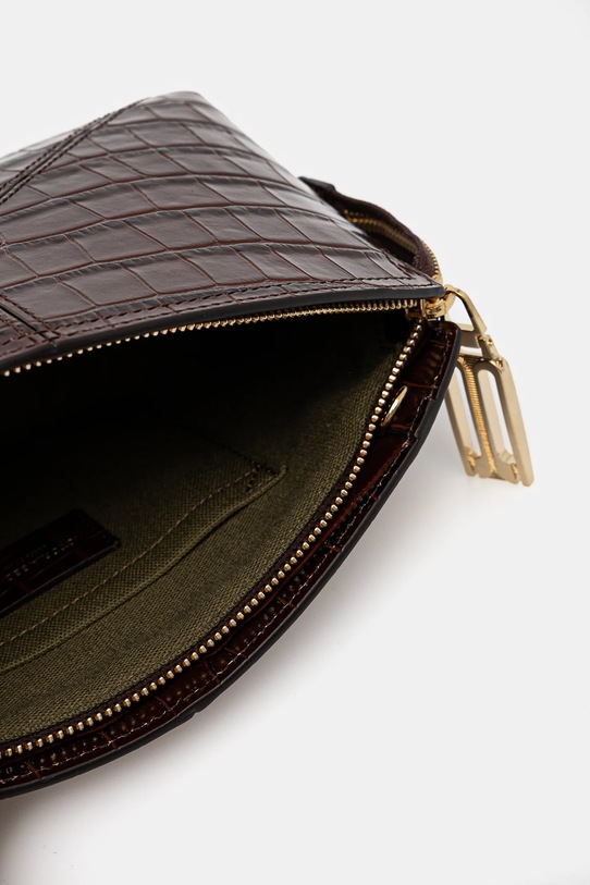 Kožená kabelka Victoria Beckham B125AAC006203A hnedá