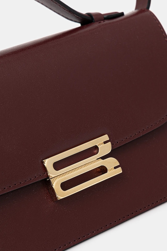Kožená kabelka Victoria Beckham burgundské B424AAC005976A