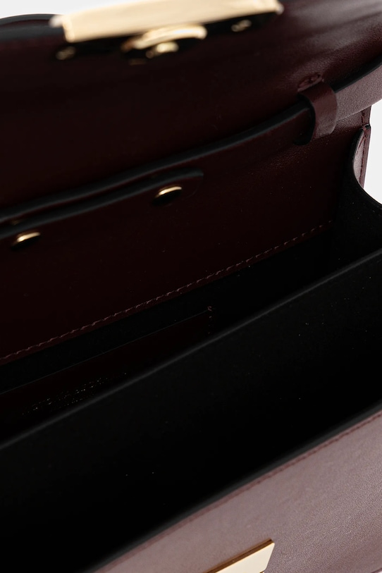 Kožená kabelka Victoria Beckham B424AAC005976A burgundské