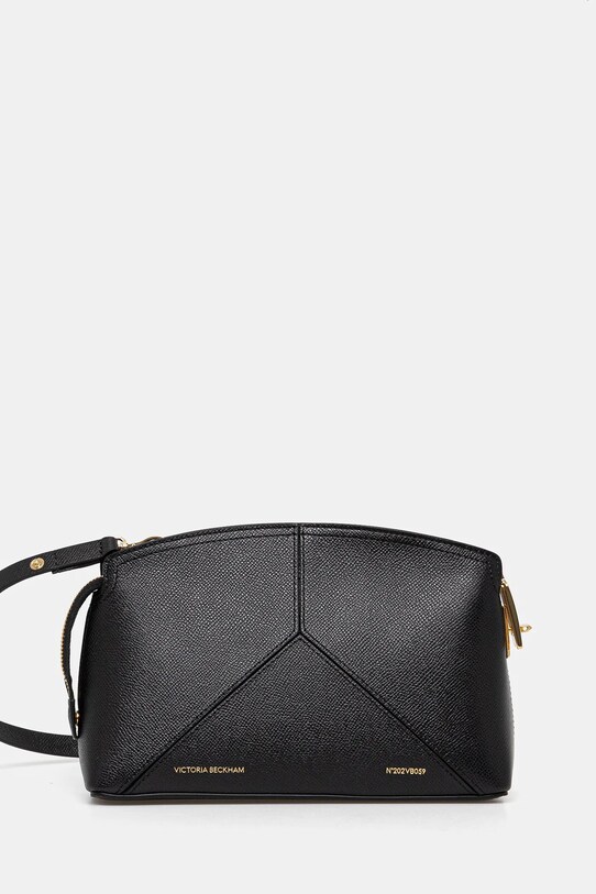Kožna torba Victoria Beckham bez uzorka crna B424AAC005981A