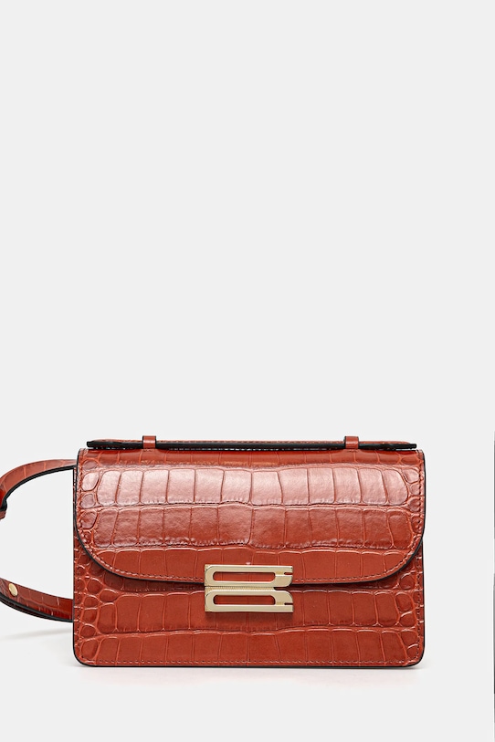 Шкіряна сумочка Victoria Beckham лицьова шкіра помаранчевий B424AAC006196A