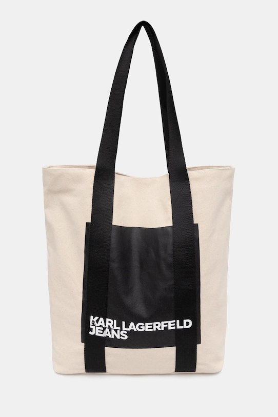 Kabelka Karl Lagerfeld Jeans potisk béžová A1W50001