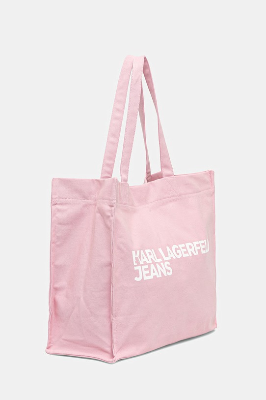 Βαμβακερή τσάντα Karl Lagerfeld Jeans A1W50002 ροζ AA00