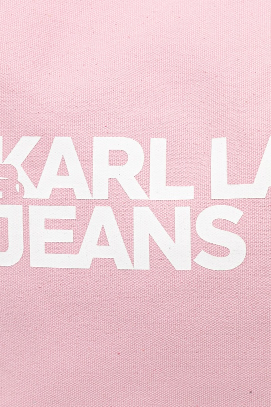 Βαμβακερή τσάντα Karl Lagerfeld Jeans ροζ A1W50002