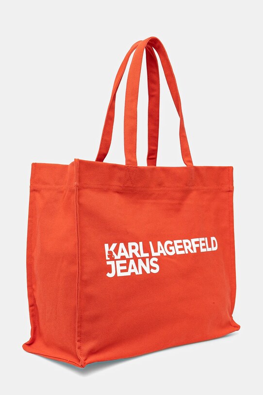 Βαμβακερή τσάντα Karl Lagerfeld Jeans A1W50002 κόκκινο AW25