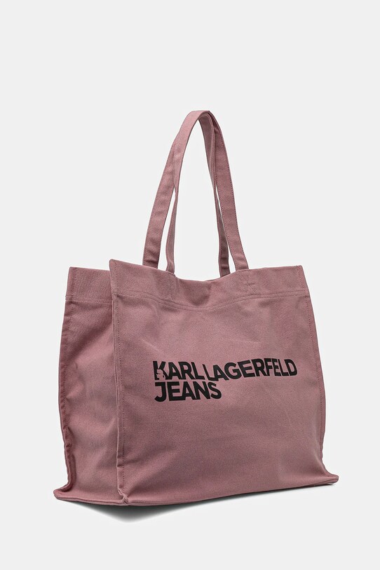 Bavlnená taška Karl Lagerfeld Jeans A1W50002 ružová SS25