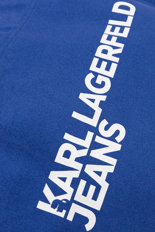 Хлопковая сумка Karl Lagerfeld Jeans голубой A1W50002