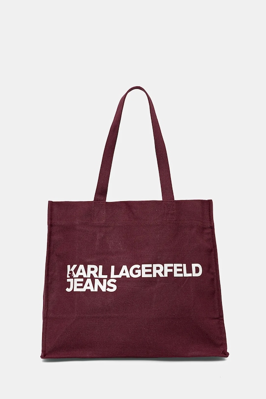 Бавовняна сумка Karl Lagerfeld Jeans бордо A1W50002