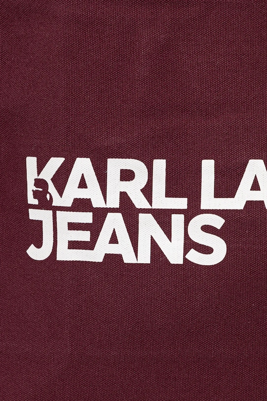 Бавовняна сумка Karl Lagerfeld Jeans бордо A1W50002