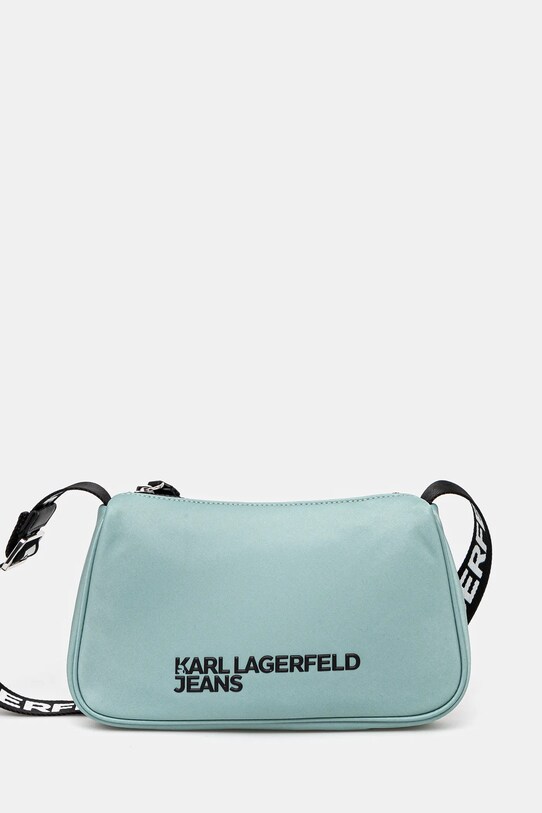 Kabelka Karl Lagerfeld Jeans potlač tyrkysová A1W30235