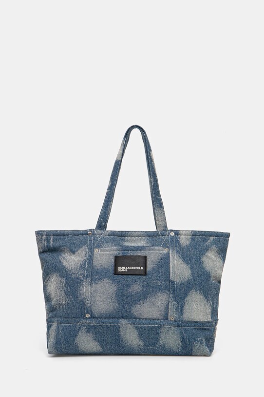 Karl Lagerfeld Jeans torebka jeansowa mieści A4 niebieski A1W50049