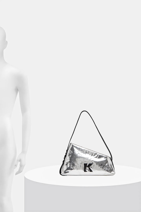 Kabelka Karl Lagerfeld Jeans stříbrná A1W30333