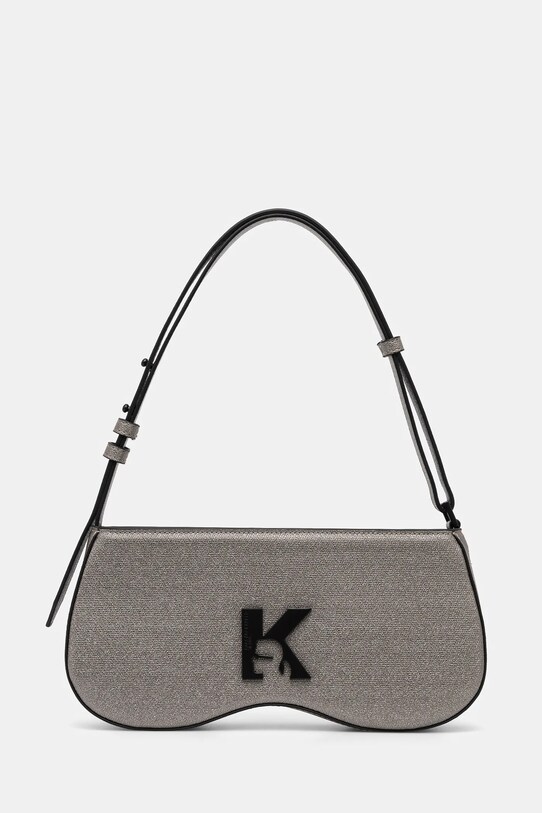 Kabelka Karl Lagerfeld Jeans nášivka strieborná A1W30288