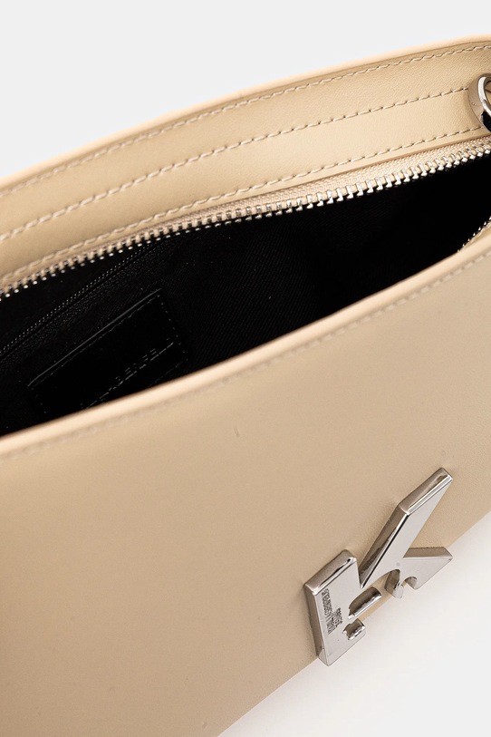 Kožená kabelka Karl Lagerfeld Jeans A1W30334 béžová