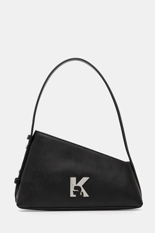 Kožna torba Karl Lagerfeld Jeans Planet friendly crna A1W30334
